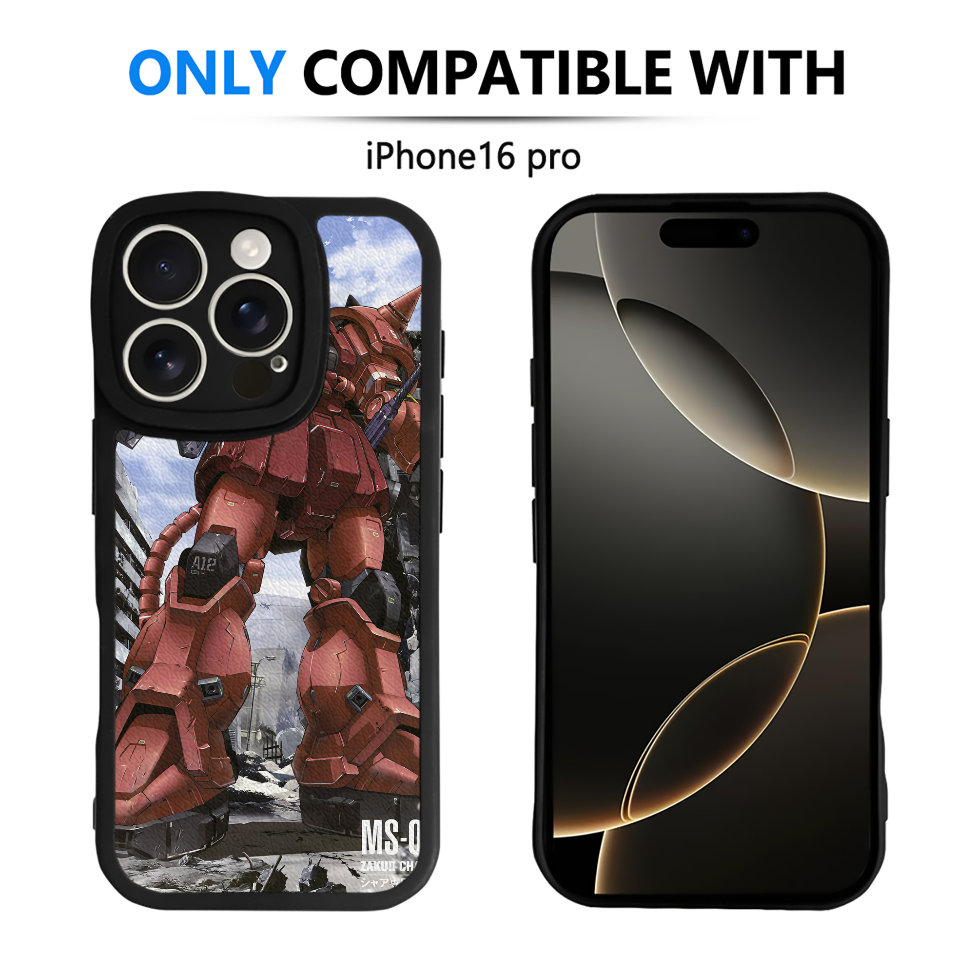 （画像用） 機動戦士ガンダム Mobile Suit Gundam 【iPhone 16シリーズ対応】シリコンスマホケース（レザー調） 材質：シリコン